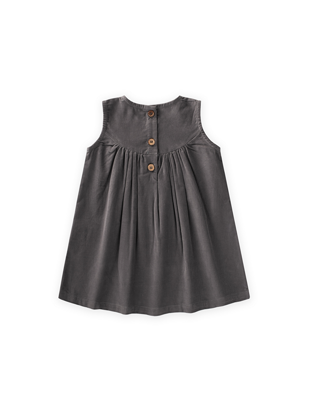 Kadife Jile Elbise 0-7 Yaş Gri-1