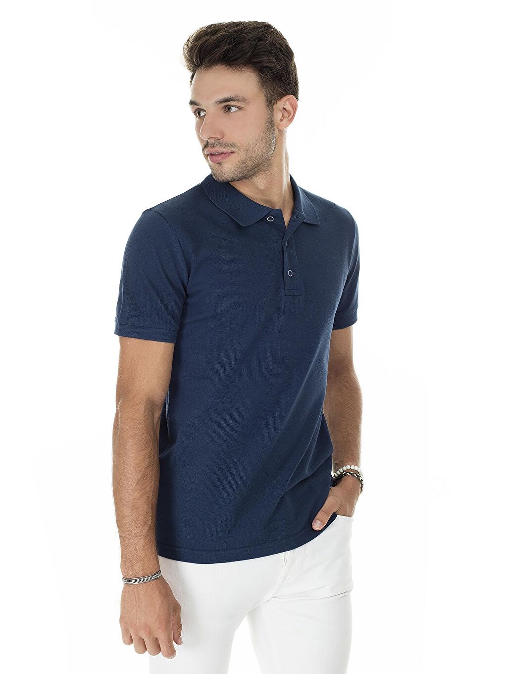 Buratti Deniz Mavisi Pamuklu Regular Fit Düğmeli Polo T Shirt 4362050 - 4