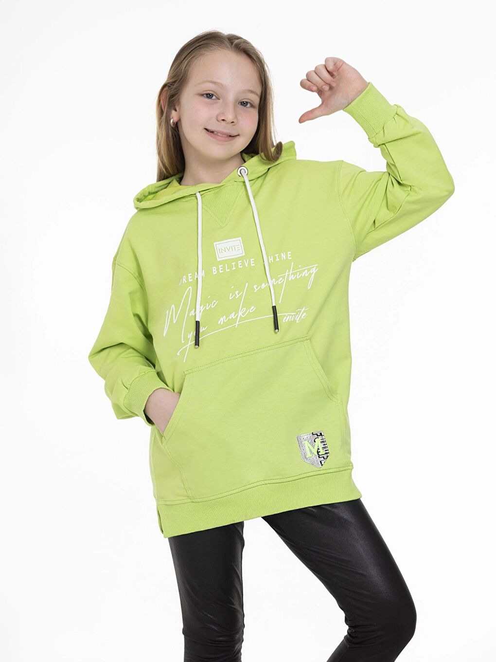 Yeşil İnvite Baskılı Sweat 155-1