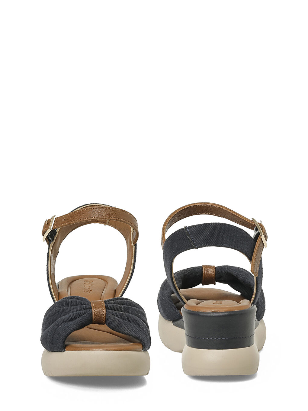 327558.Z Lacivert Kadın Dolgu Topuk Sandalet-4