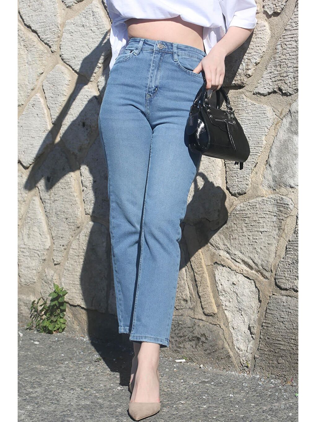 Madmext Açık Mavi Slim Fit Kadın Mom Jean MG1738 - 3