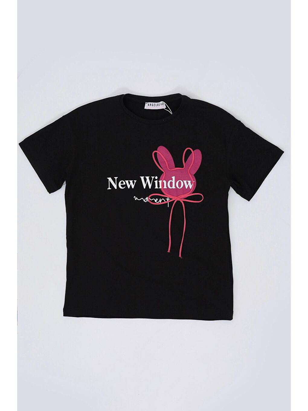 Siyah New Window Baskılı Tişört 225