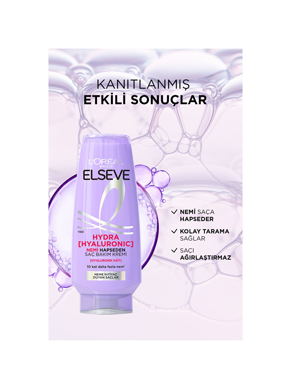 L'Oréal Paris Elseve Hydra [Hyaluronic] Nemi Hapseden Saç Bakım Kremi 250ml-3