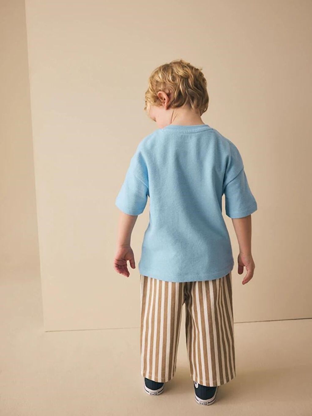 Erkek Çocuk Bebe Mavi Baskılı Jogger Pantolonlu Altüst Takım-1