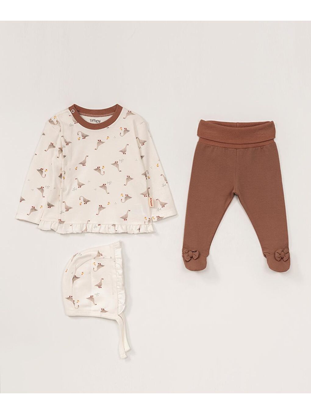 Karışık Happy Duck Tema Üçlü Zıbın Set