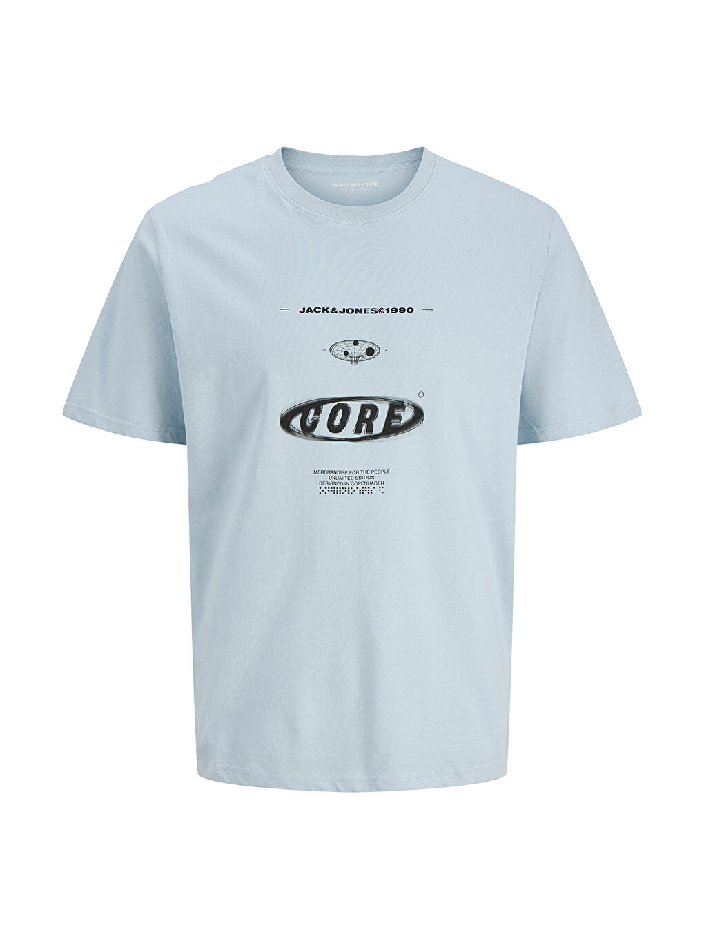 Systematic Crew Neck Erkek Mavi Yuvarlak Yaka Tişört