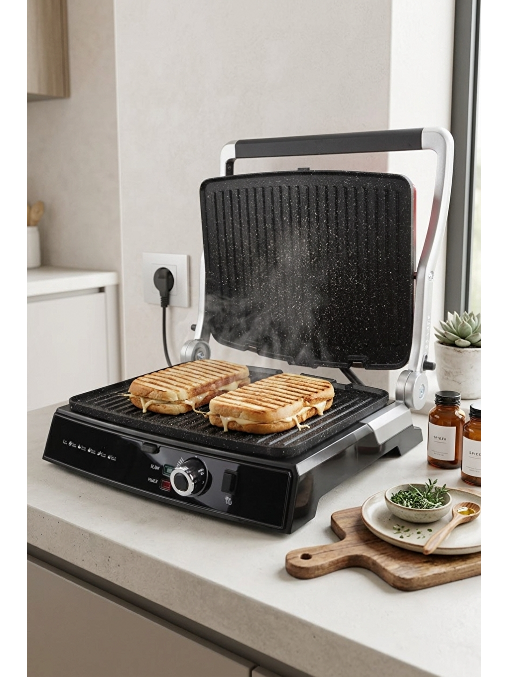 Ruby 2000w 6 Dilim Kapasiteli Çıkarılabilir Plakalı Izgara Ve Tost Makinesi Kırmızı-2