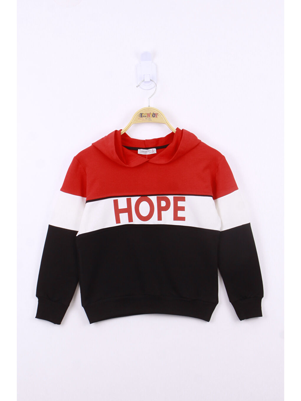 Toontoykids Kırmızı Kız Çocuk Hope Baskılı Garnili Sweatshirt