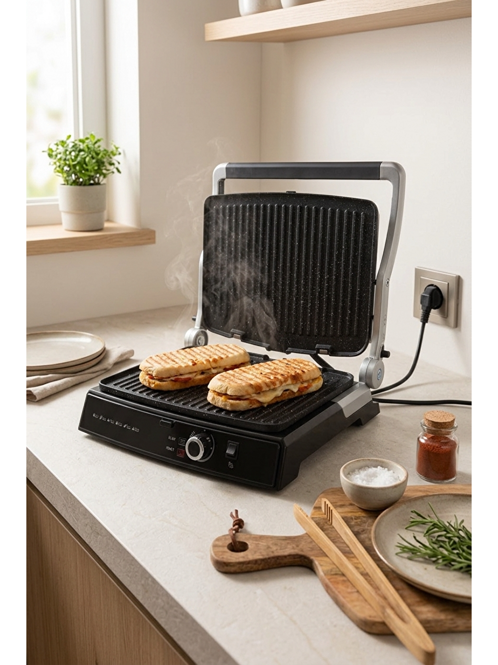 Ruby 2000w 6 Dilim Kapasiteli Çıkarılabilir Plakalı Izgara Ve Tost Makinesi Inox-2