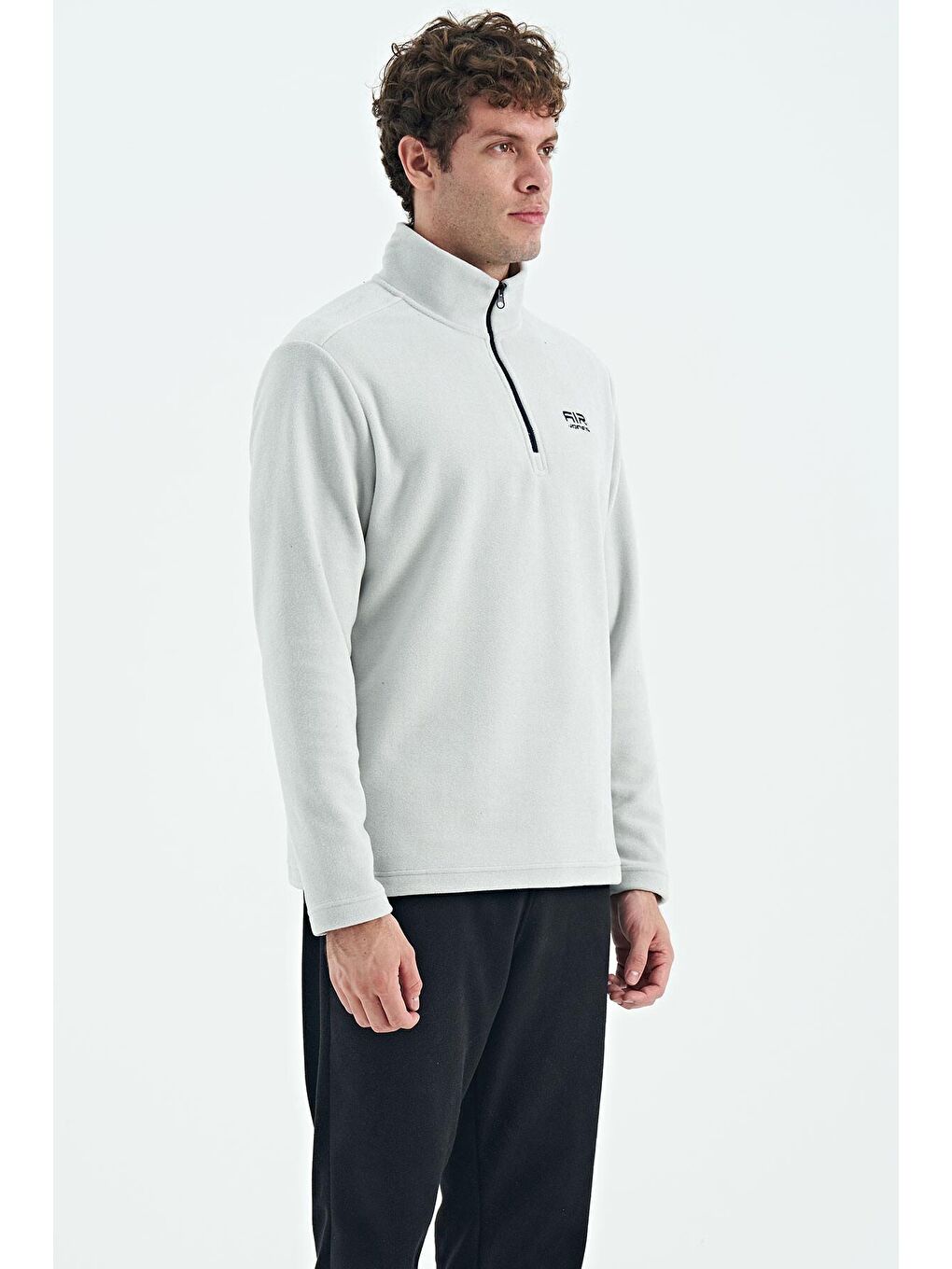 AIR JONES Bej River Taş Dik Yaka Erkek Polar Sweatshirt - 88310 - 3