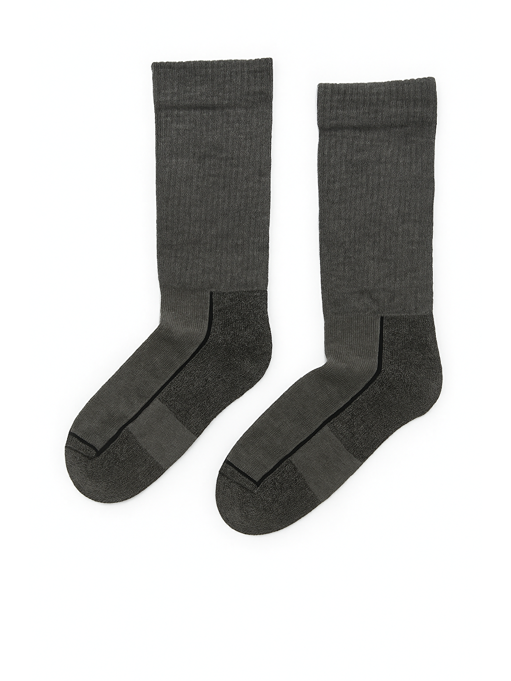 Havlu Jakarlı Erkek Soket Çorap Gri