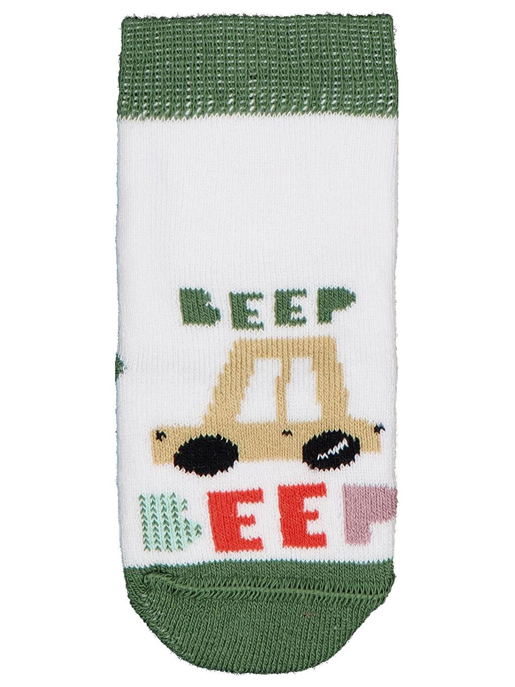 Beyaz Baby Beep Havlu 6- 2'li Bebek Erk Çorap Set - Standart-2