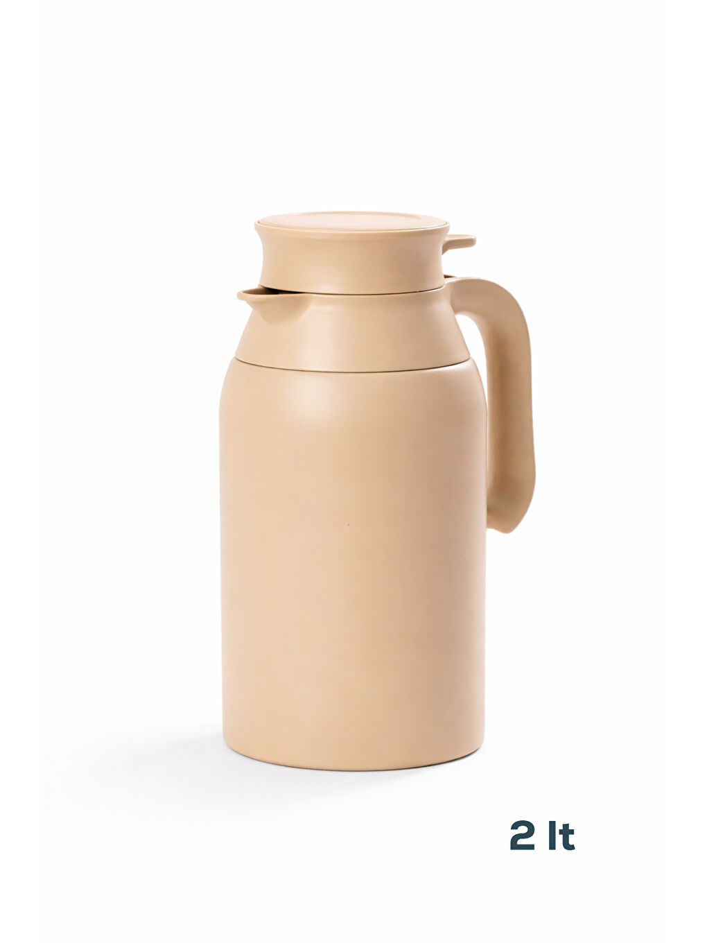 Ekru Cooker 2089 2 Litre Çift Kat Paslanmaz Çelik Termos Çay Termosu Su Termosu Krem-2