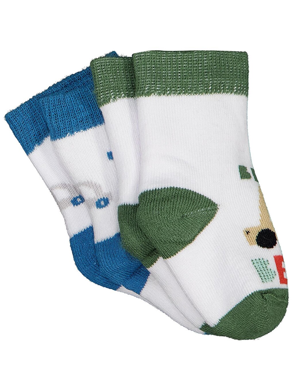 Beyaz Baby Beep Havlu 6- 2'li Bebek Erk Çorap Set - Standart-3