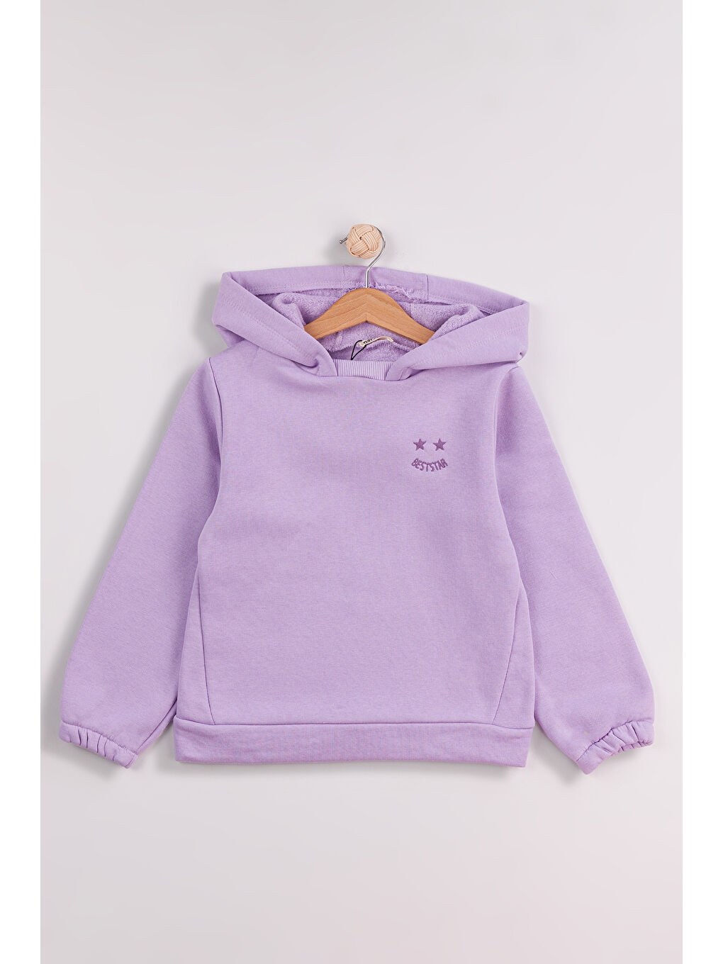 Pembe Kız Çocuk 2'li Paket Basic Sweatshirt-5