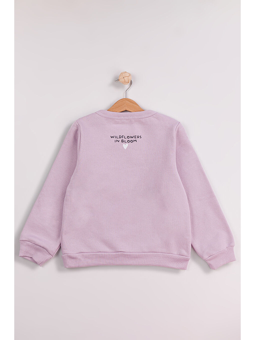 Lila Kız Çocuk 2'li Paket Basic Sweatshirt-3
