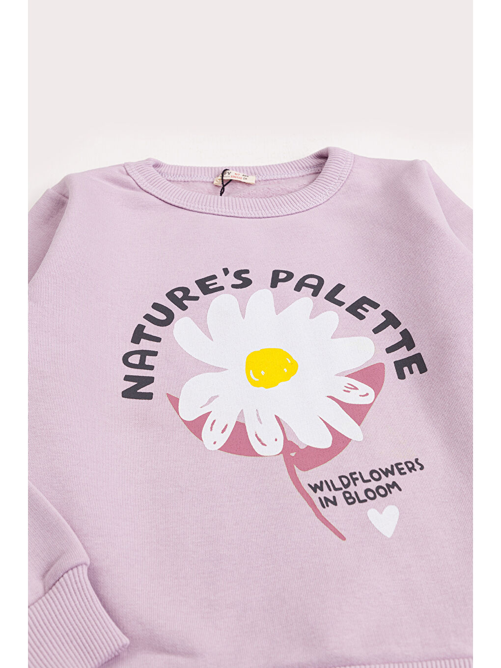 Lila Kız Çocuk 2'li Paket Basic Sweatshirt-4