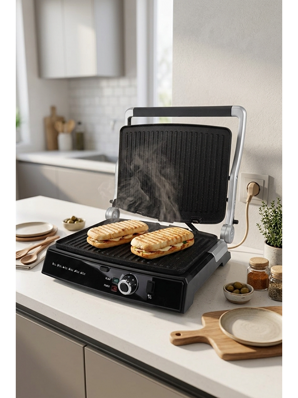 Ruby 2000w 6 Dilim Kapasiteli Çıkarılabilir Plakalı Izgara Ve Tost Makinesi Siyah-2