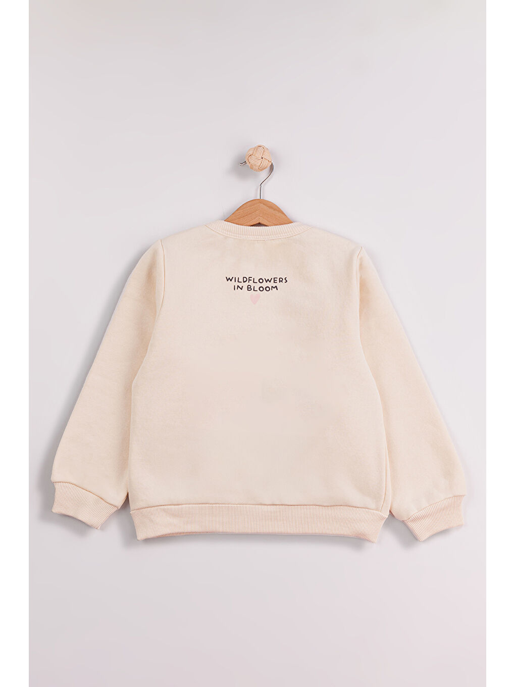 Ekru Kız Çocuk 2'li Paket Basic Sweatshirt-4