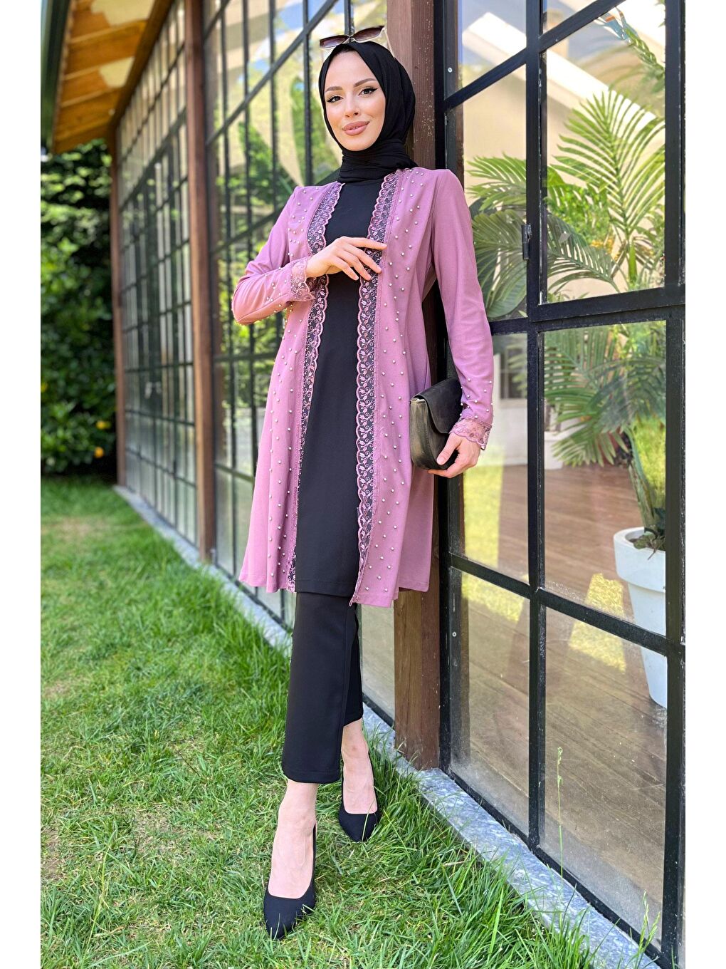 Bisiklet Yaka Kadın Pembe Tunik - 11666