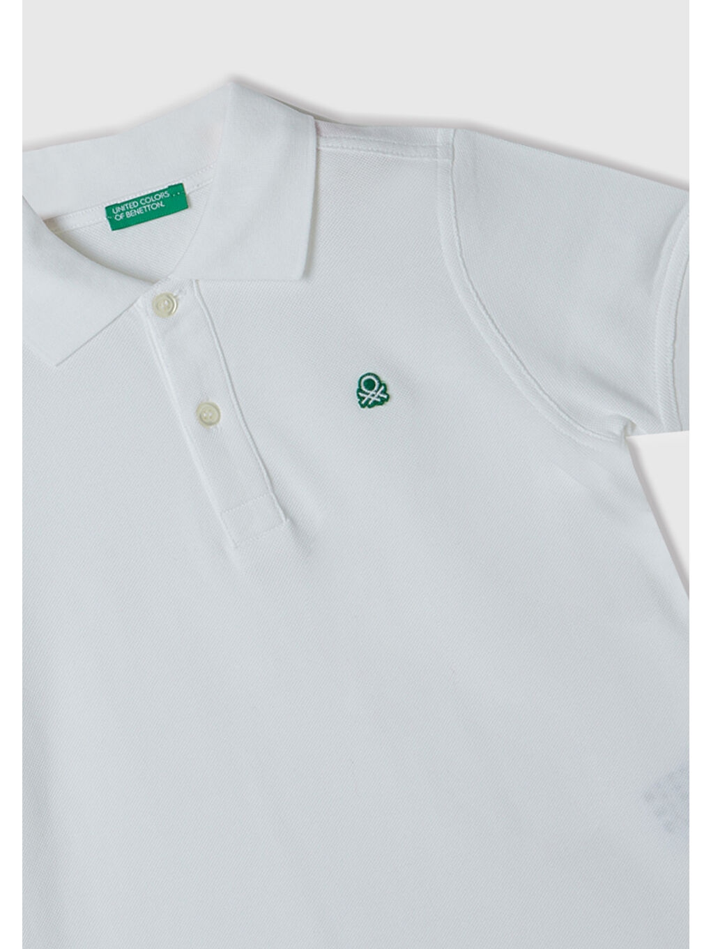 United Colors Of Benetton Beyaz Erkek Çocuk Beyaz Logolu Polo T-Shirt - 1