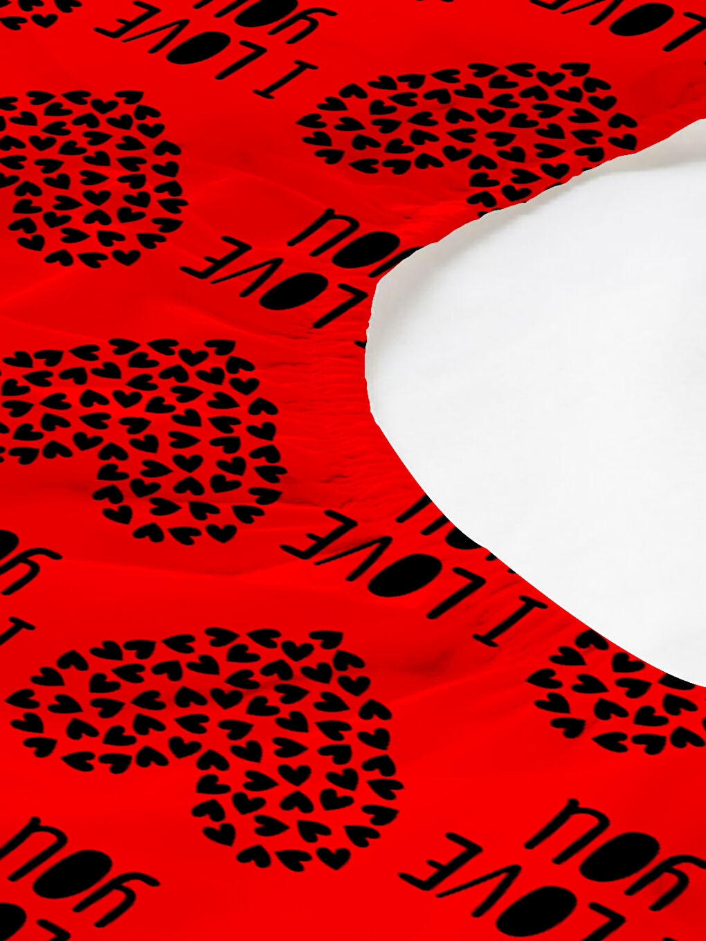 Karışık Kalp Desenli Baskılı 180x200 Çift Kişilik Lastikli Çarşaf Seti-1