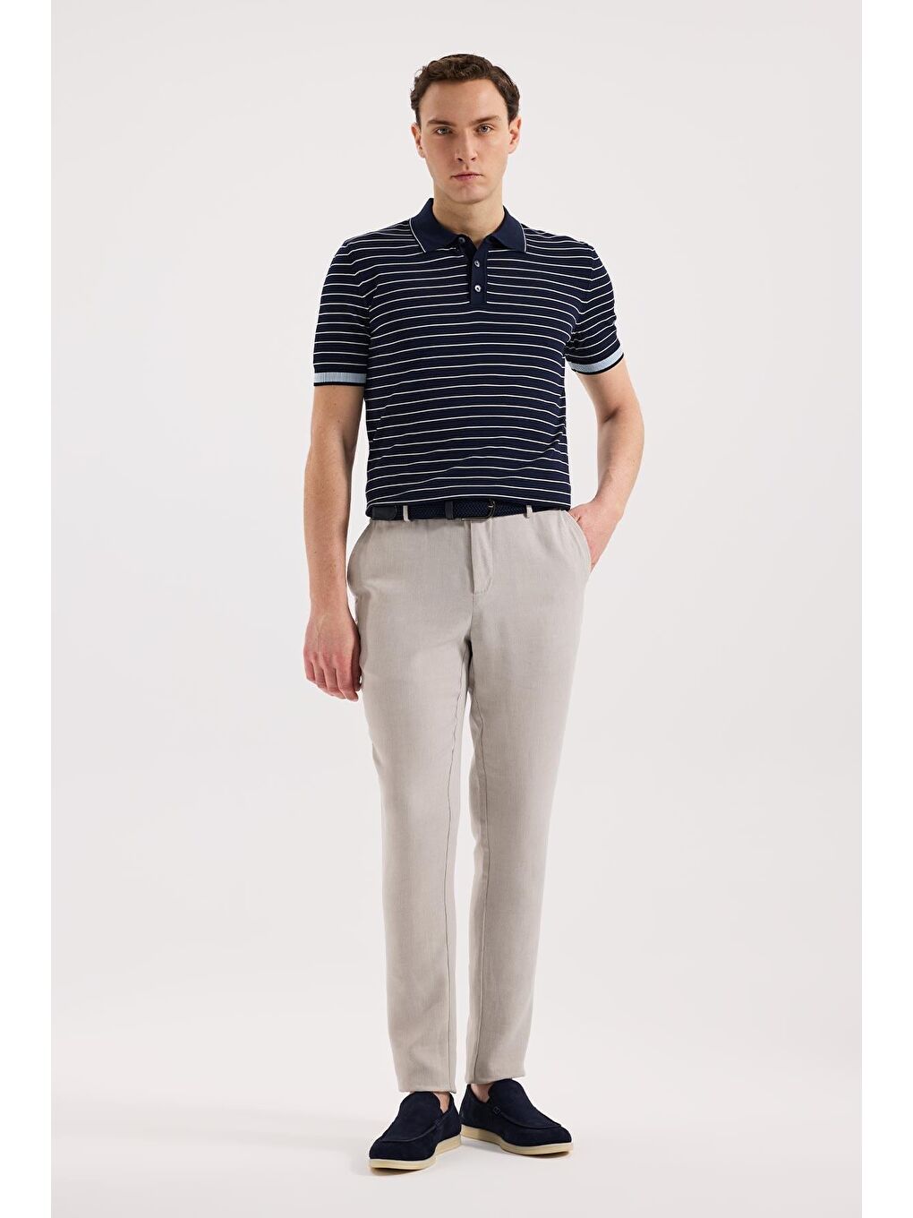 Gri Comfort Fit Beli Lastikli Jagger Pantolon-1