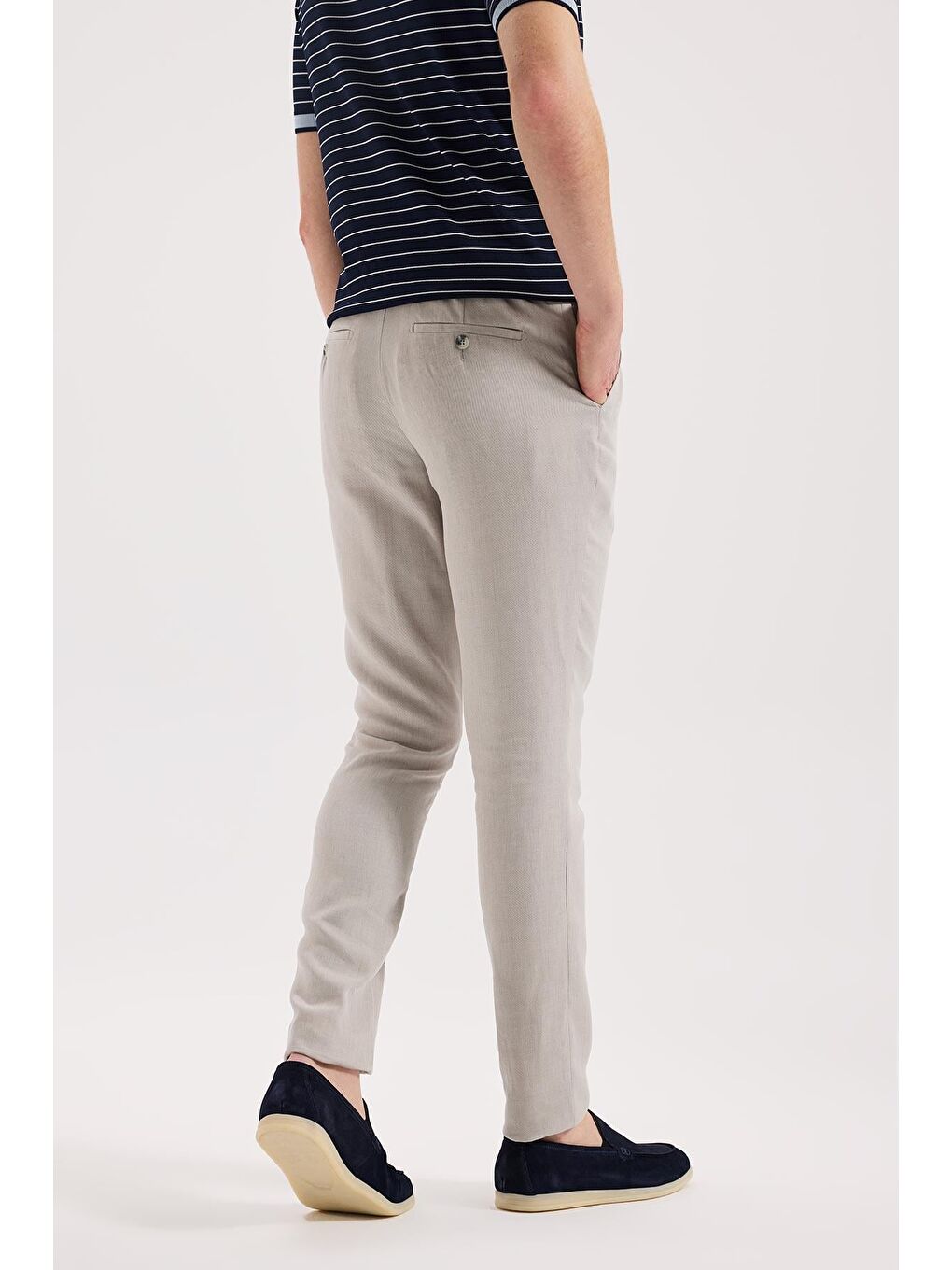 Gri Comfort Fit Beli Lastikli Jagger Pantolon-3