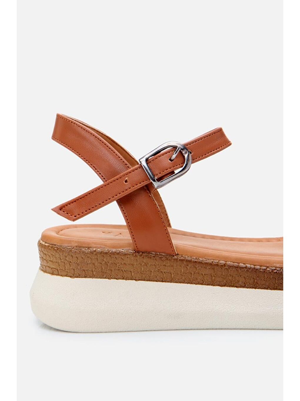 Kadın Siyah Hasır Detaylı Comfort Düz Sandalet-4