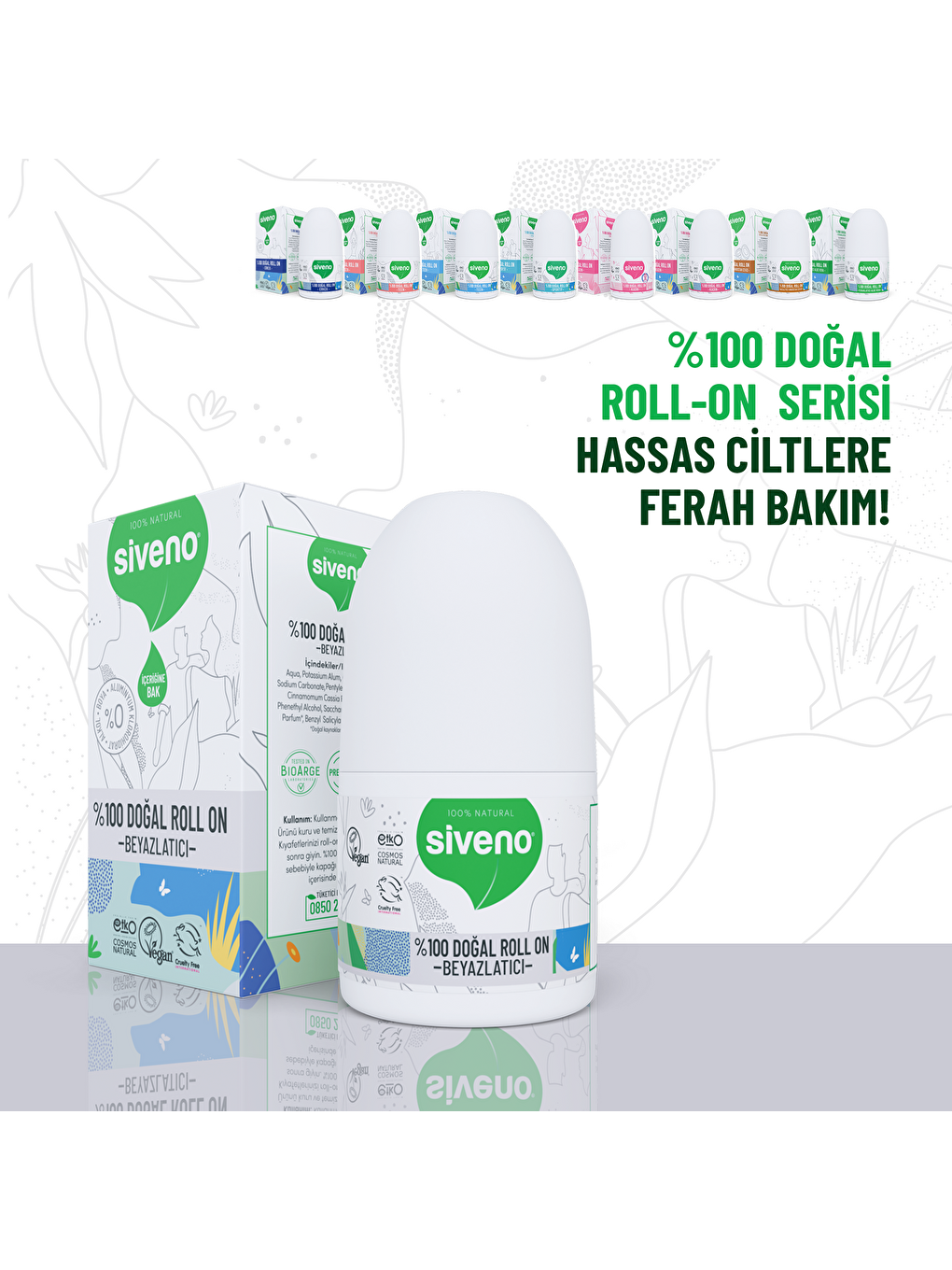 %100 Doğal Roll On Beyazlatıcı Etkili Deodorant Ter Kokusu Önleyici Bitkisel Leke Bırakmayan Vegan 5-4