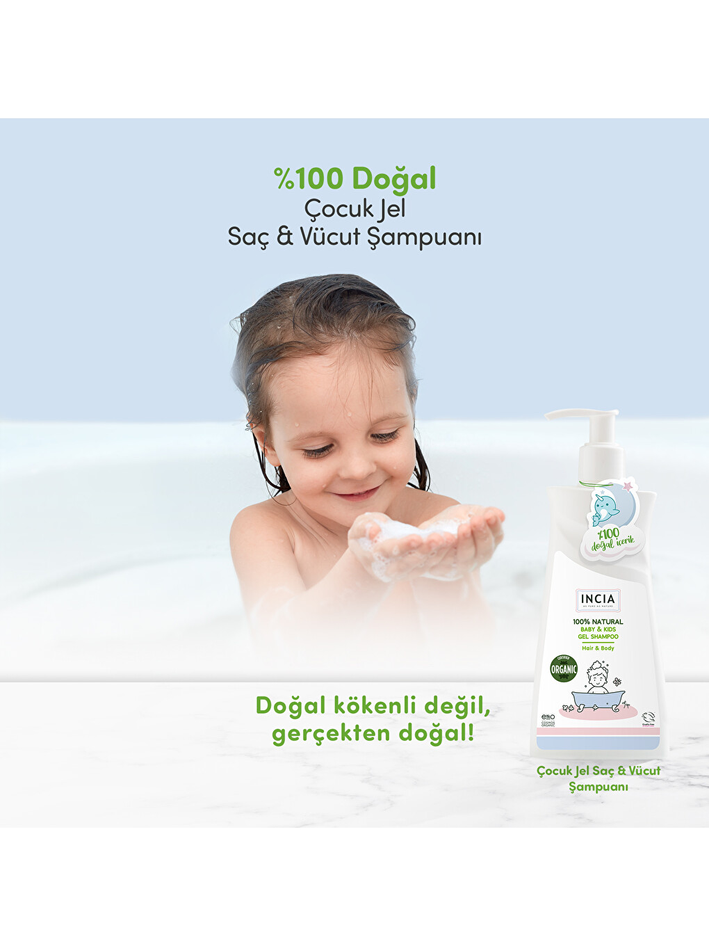 %100 Doğal Organik Sertifikalı Bebek Ve Çocuk Jel Şampuanı Saç Vücut Lavanta Konak Önleyici 350 Ml-4
