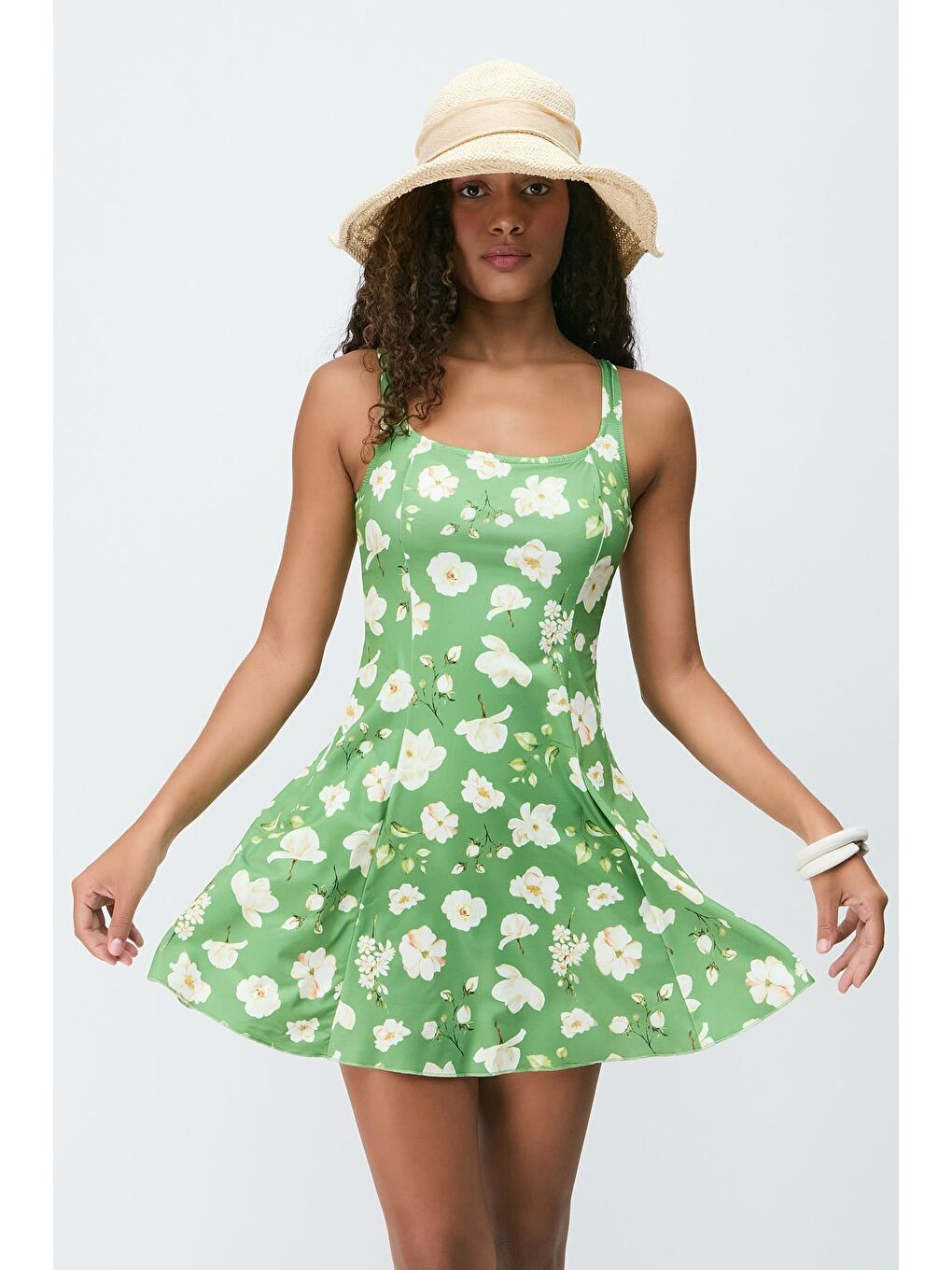 Elbise Mayo 7746 Yeşil/Sarı