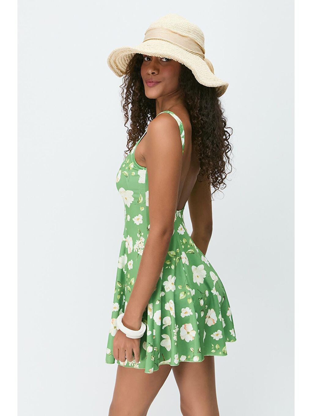 Elbise Mayo 7746 Yeşil/Sarı-3