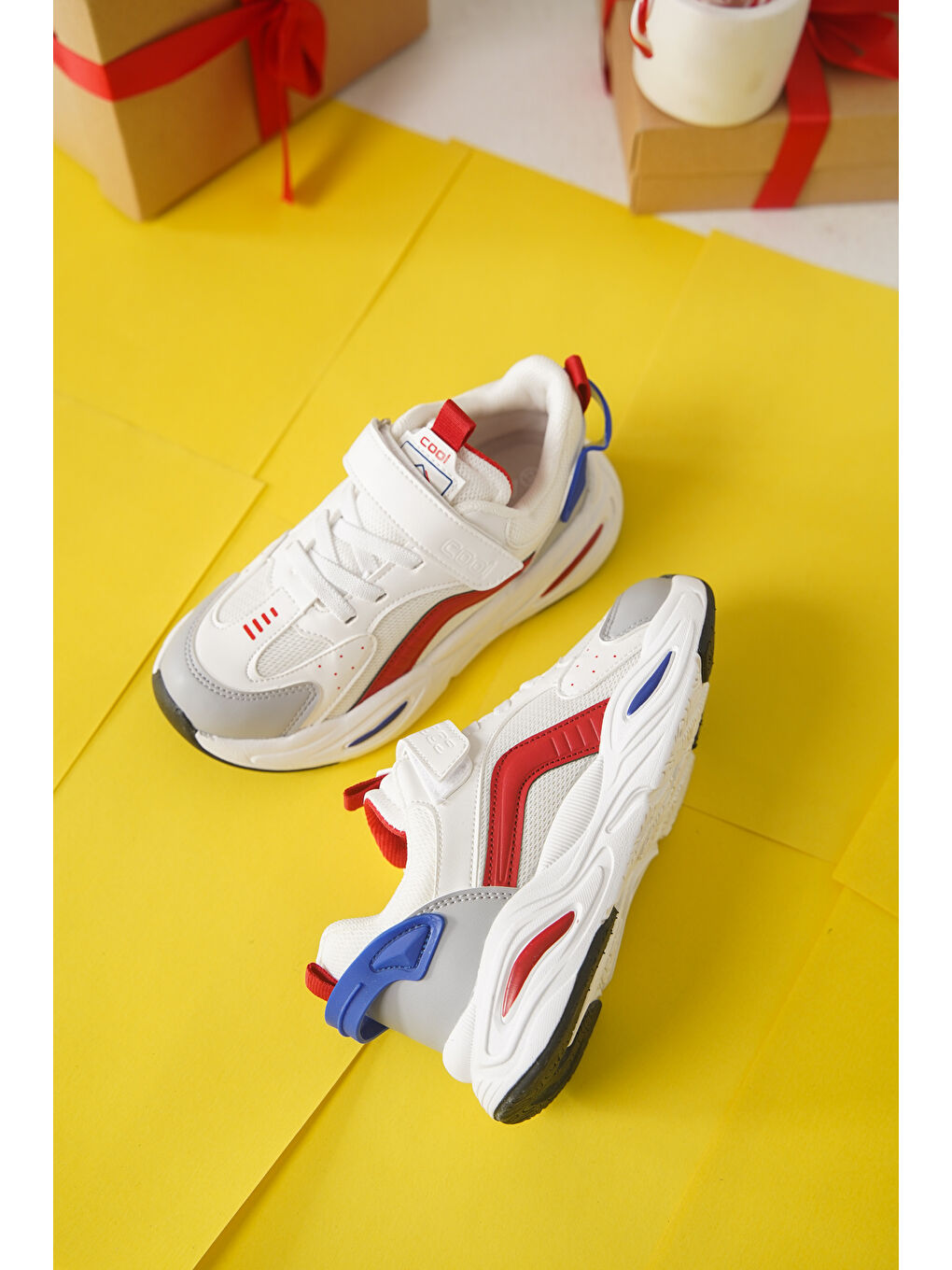 Daxtors Mavi Toti Günlük Ortopedik Cırtlı Çocuk Unisex Spor Ayakkabı - 1