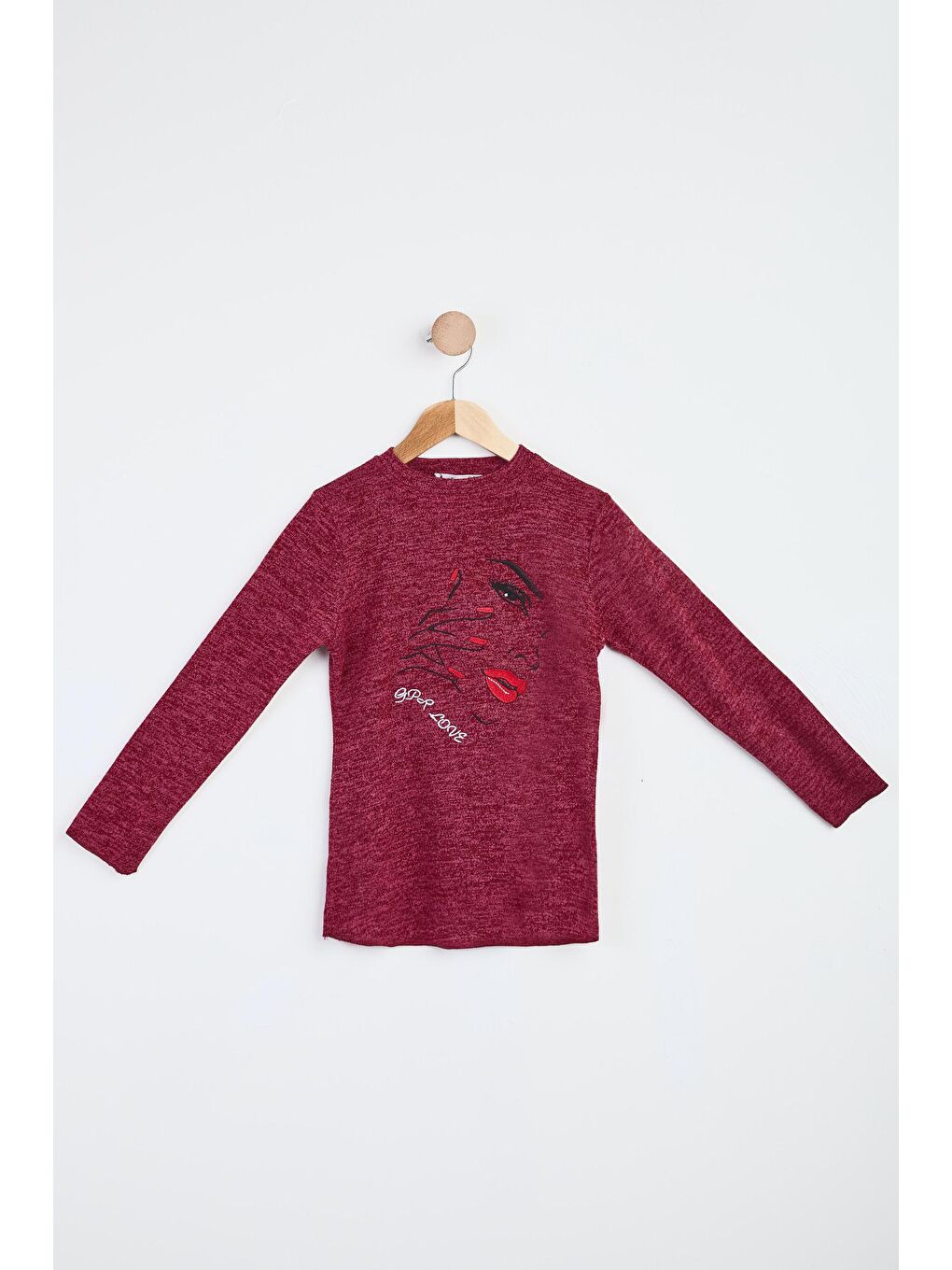 TOFİSA Bordo Kız Çocuk Bordo Sweatshirt - 23987