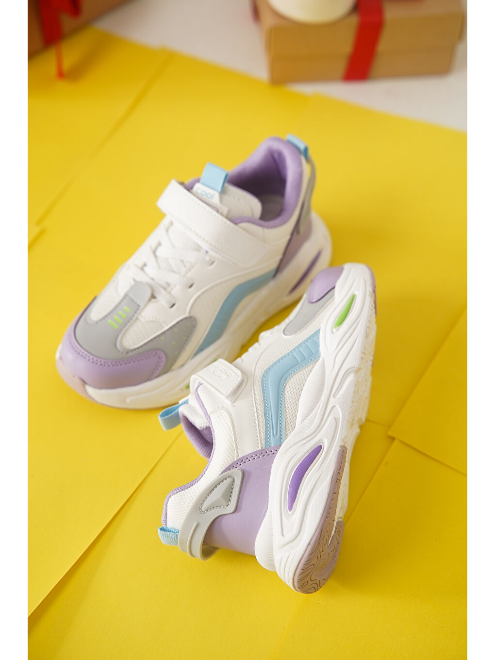 Mor Toti Günlük Ortopedik Cırtlı Çocuk Unisex Spor Ayakkabı