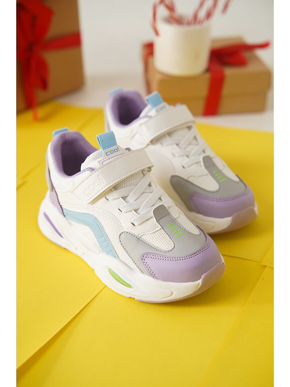 Mor Toti Günlük Ortopedik Cırtlı Çocuk Unisex Spor Ayakkabı-1