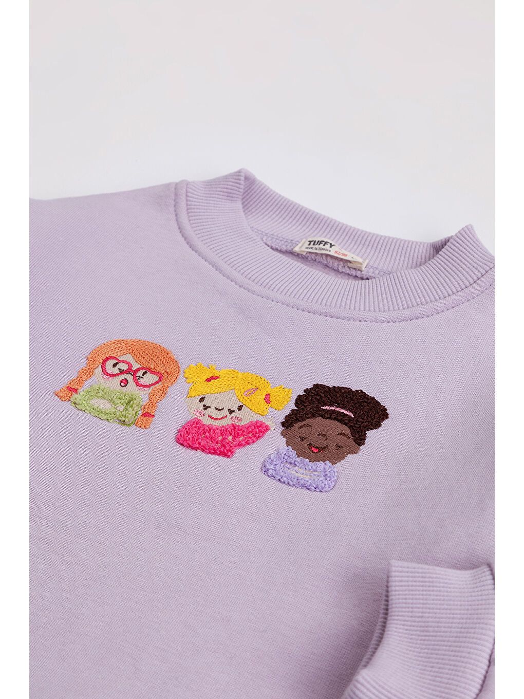 Lacivert Kız Çocuk 2'li Paket Basic Sweatshirt-2