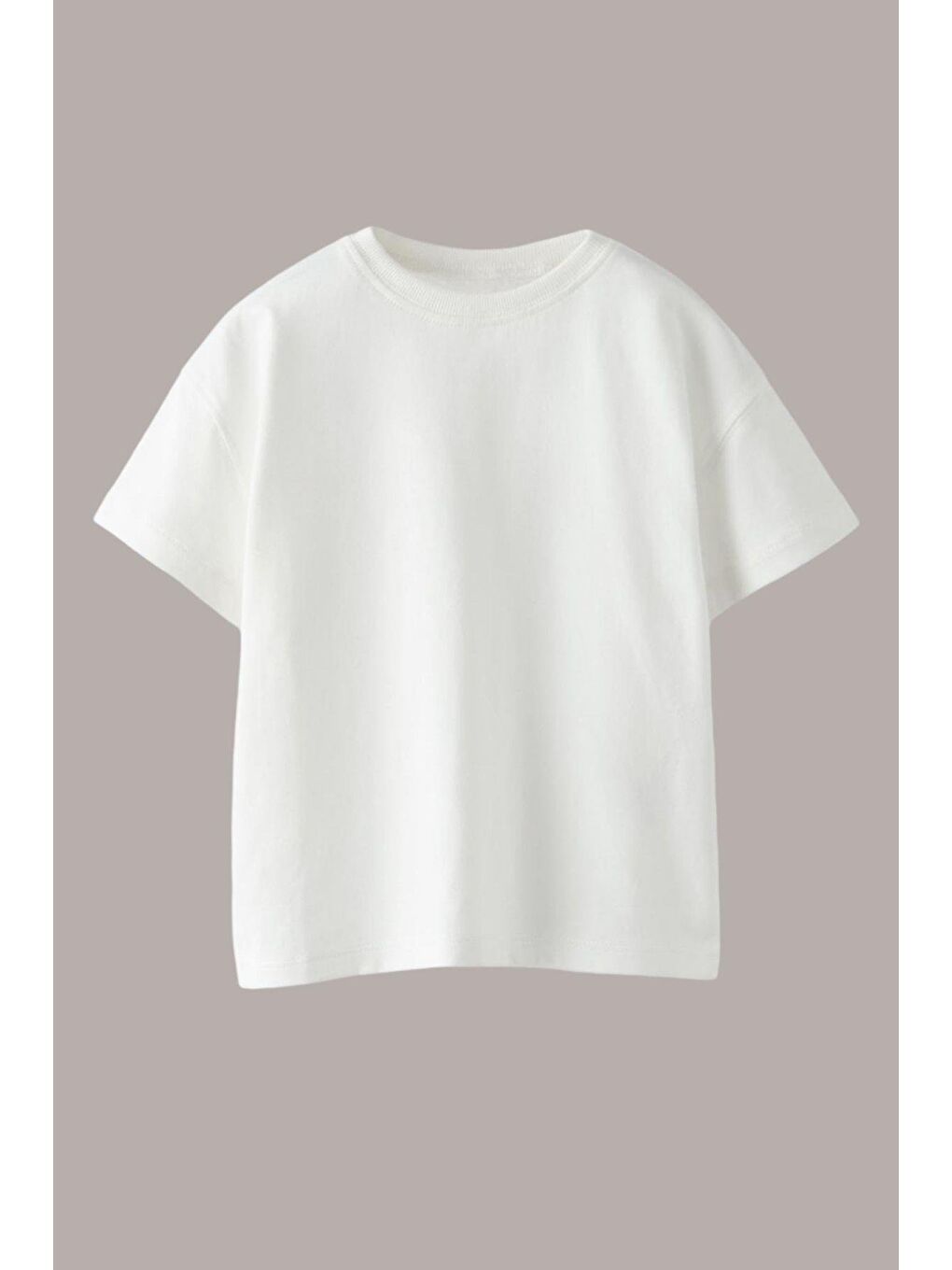 Beyaz Unisex Basic Kısa Kollu Tshirt