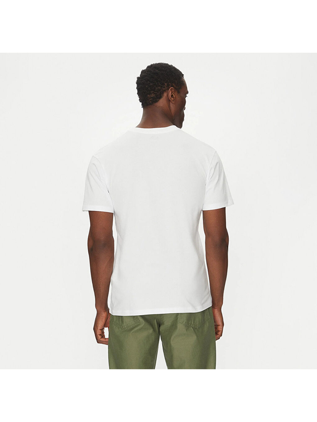 Fineline Erkek Beyaz Yuvarlak Yaka Tişört