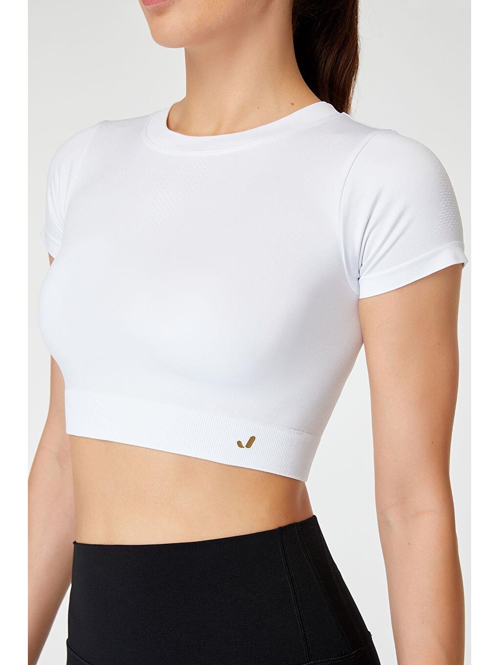 JERF Beyaz Captiva Yumuşak Dokulu & Esnek Crop Top Beyaz - 3