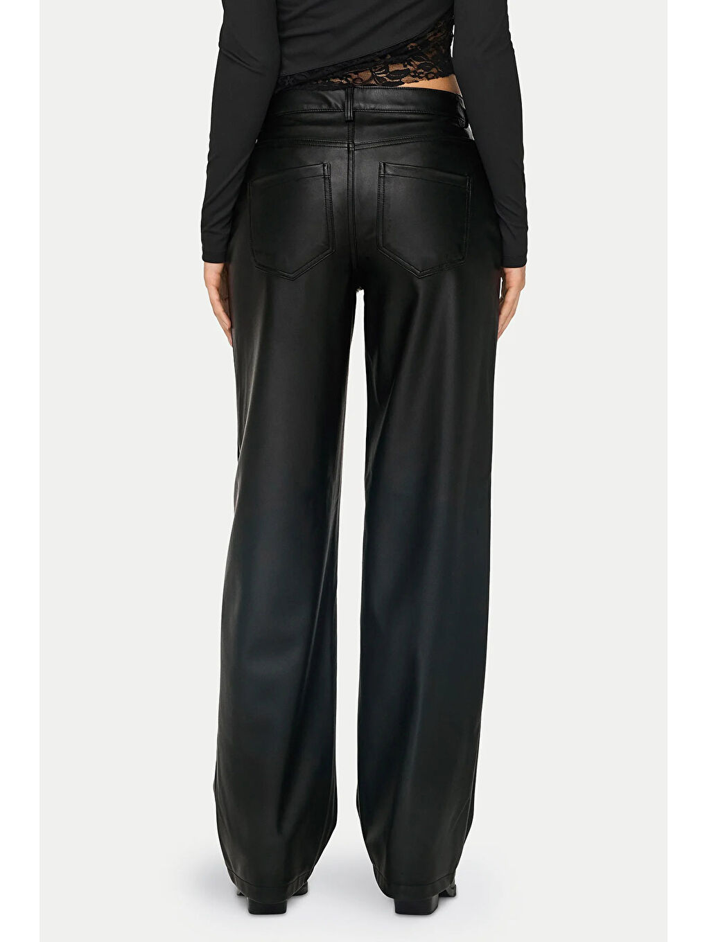 Siyah Onlkiri Straight Fit Normal Bel Düz Paça Pantolon 15324777-3