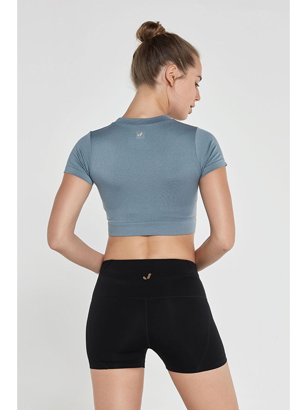 JERF Taş Captiva Yumuşak Dokulu & Esnek Crop Top Stone - 3