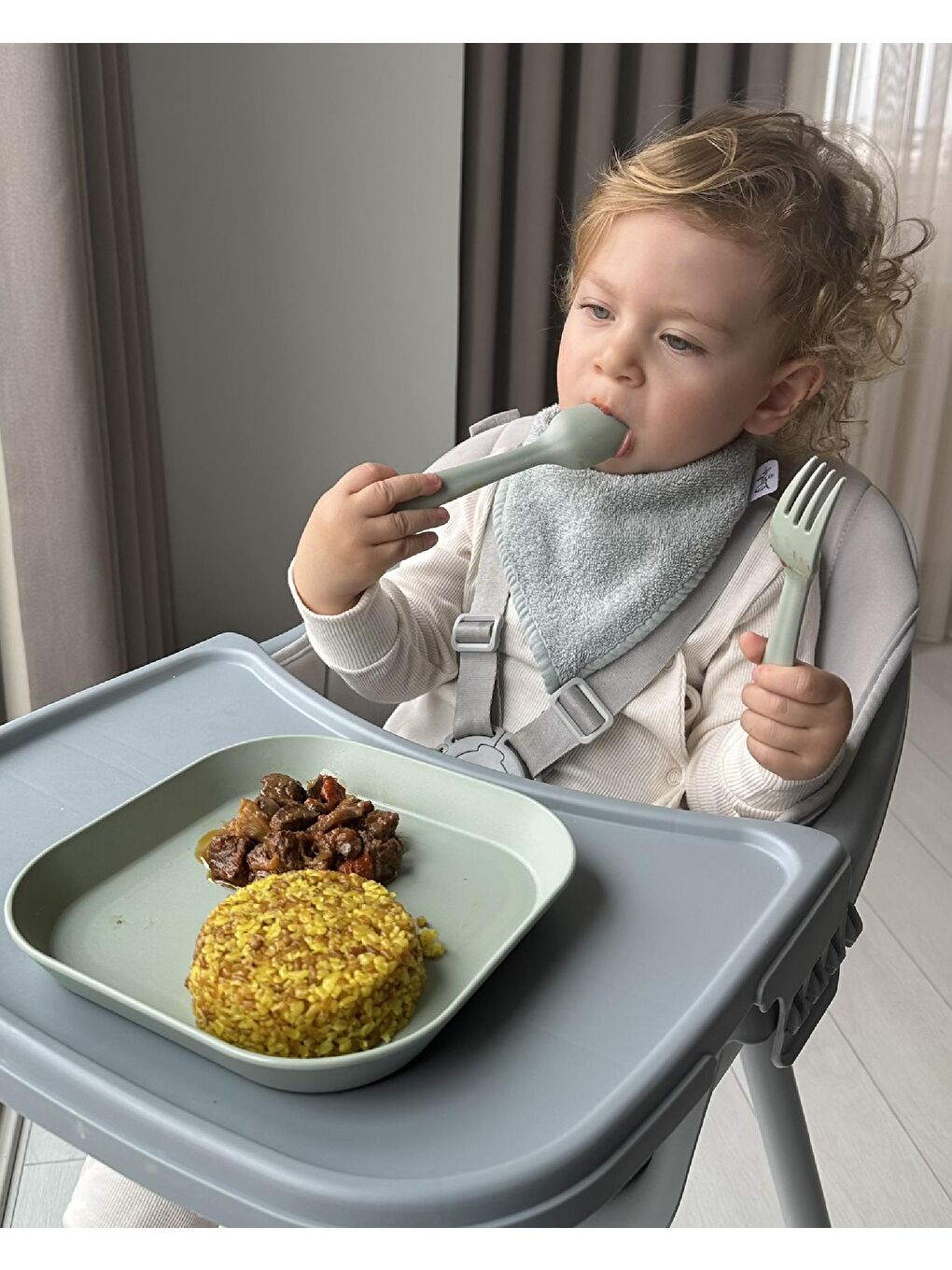 Kaşık & Çatal Seti Sage Green-2