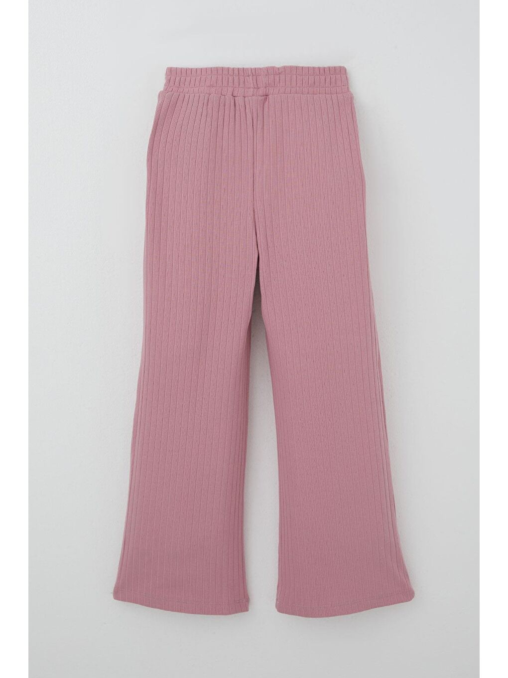 Pembe Kız Çocuk Pantolonlu Takım Yazı & Kalp Nakışlı Pantolonu Fiyonk Aksesuarlı Gülkurusu (4-8 Yaş)-4