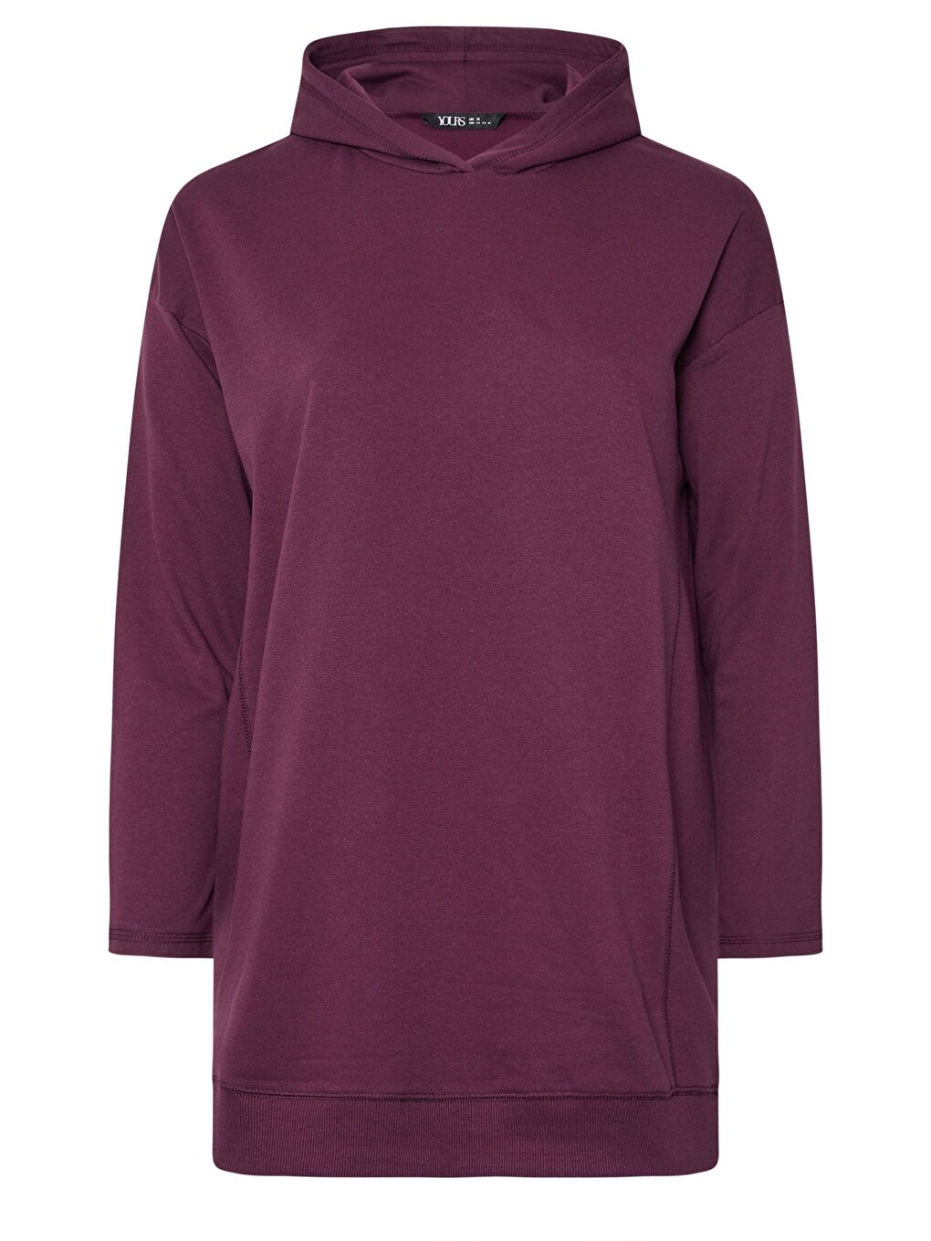 Mor Büyük Beden Kapüşonlu Uzun Kollu Sweatshirt 304288-5