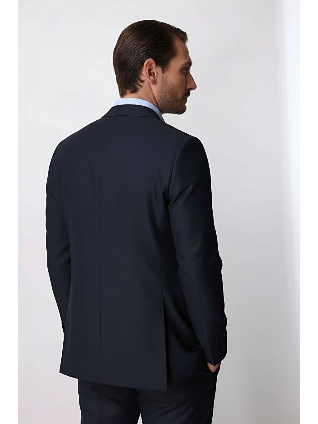 Erkek Lacivert Regular Fit Klasik Takım Elbise-2