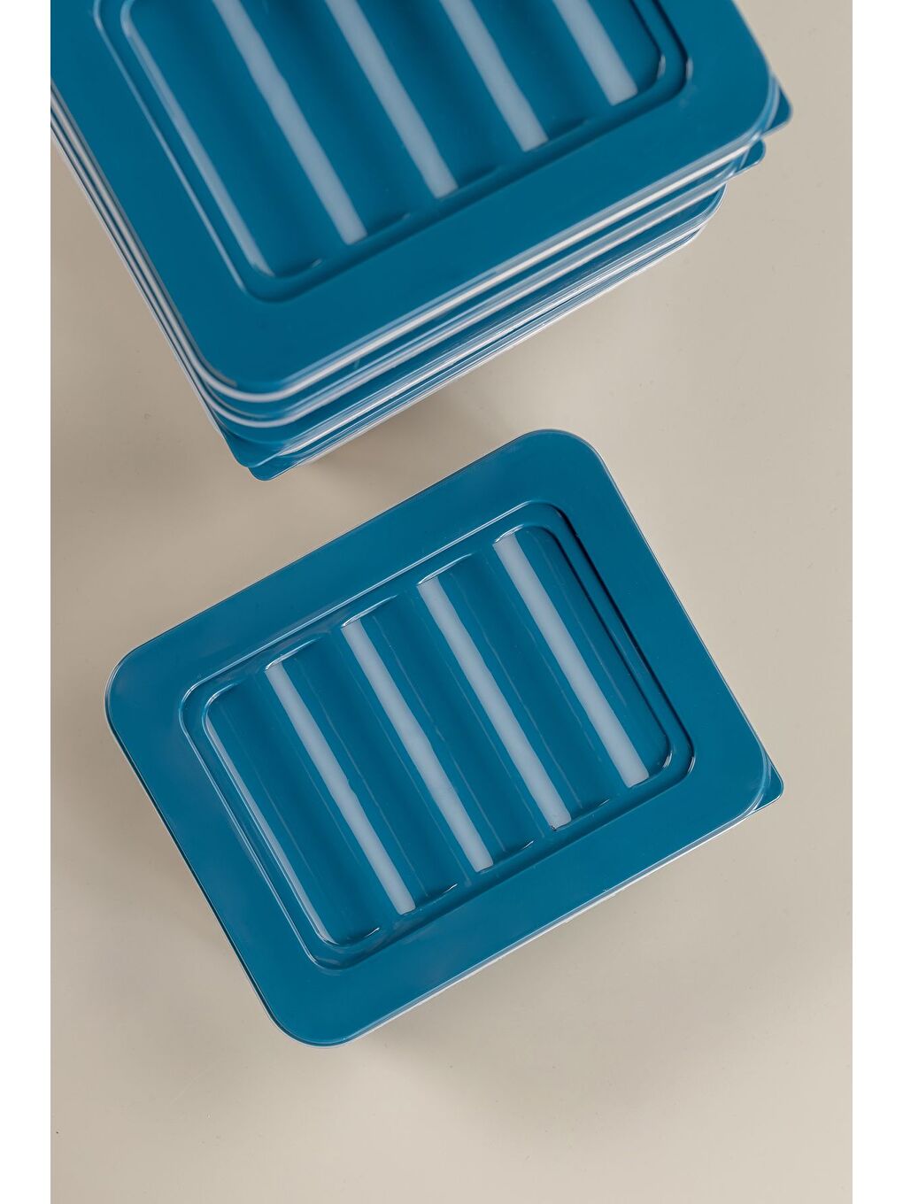 Mavi 8 li Mikrodalgaya Uyu mlu Erzak Kabı Petrol 4x2400 ml 4x1170 ml-4