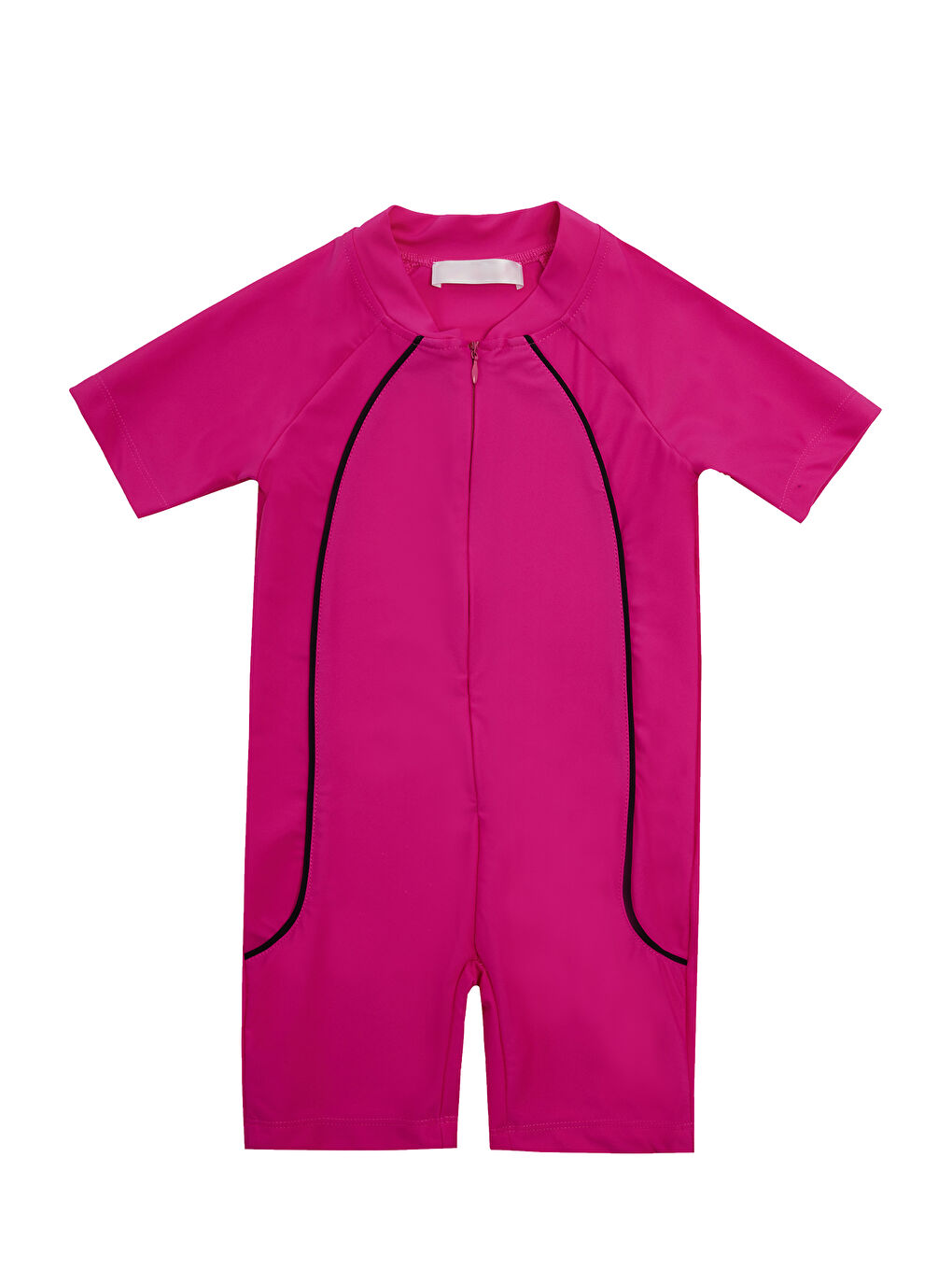 UV Korumalı Tulum Kısa Kollu Şortlu Çocuk Yüzücü Mayo Clous 5155 Fuşya