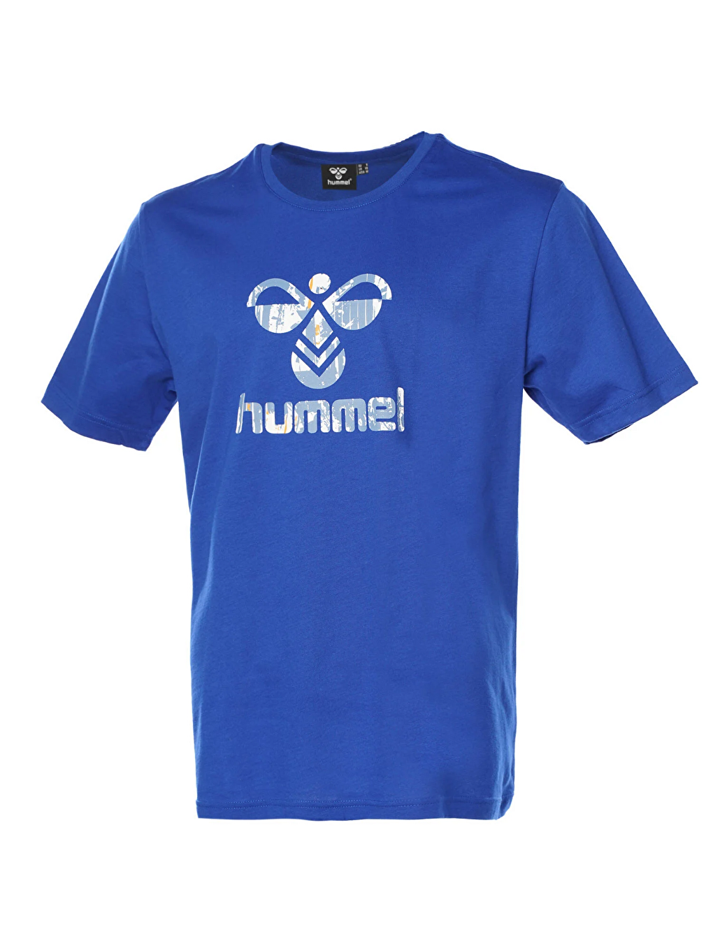 Grunge Erkek Mavi Yuvarlak Yaka Spor Tişört-3